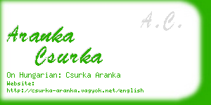 aranka csurka business card